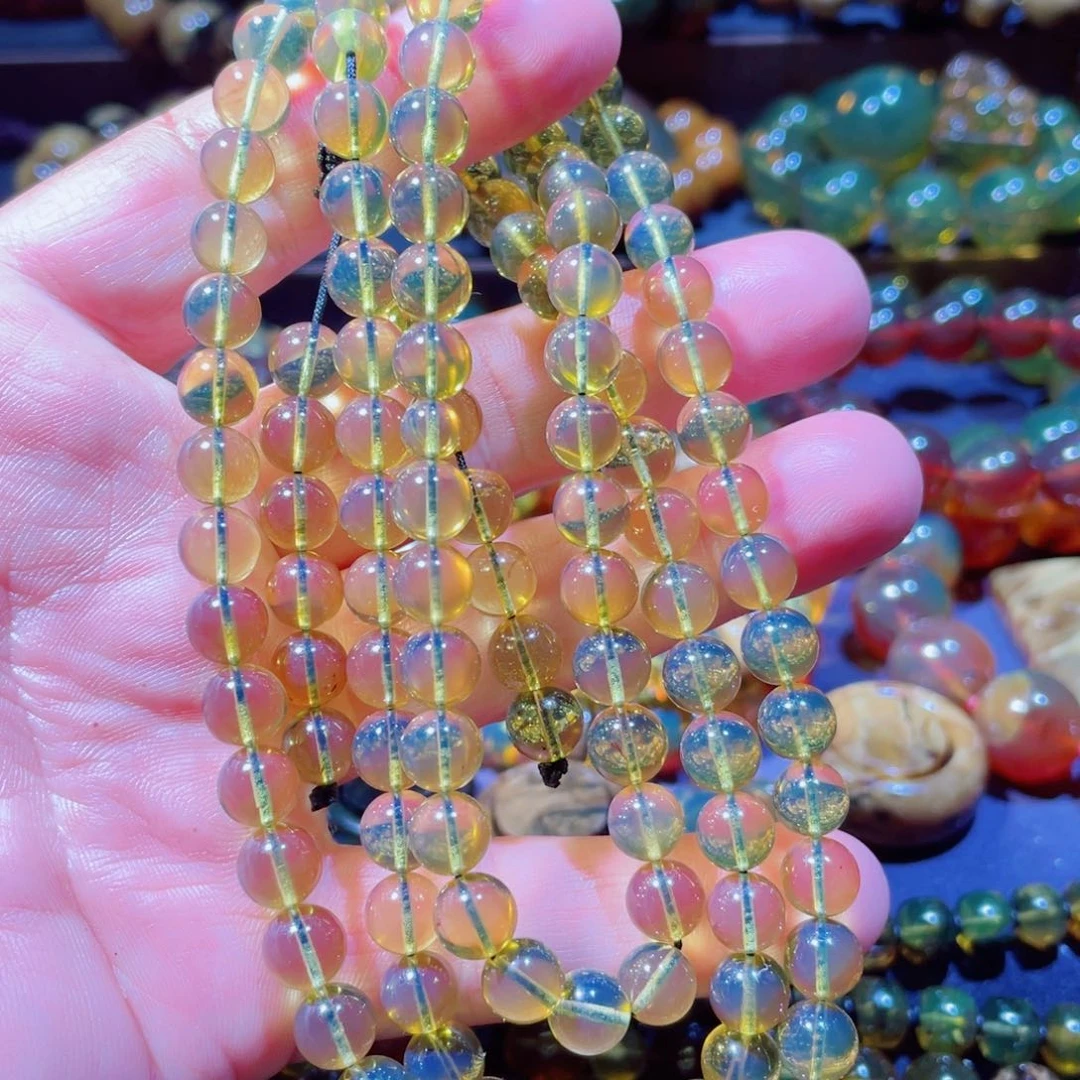 未镶嵌项链琥珀天然