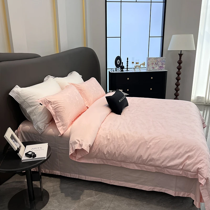 【双11首发】全棉提花四件套纯棉印花床单被套轻奢床上用品套件mgl