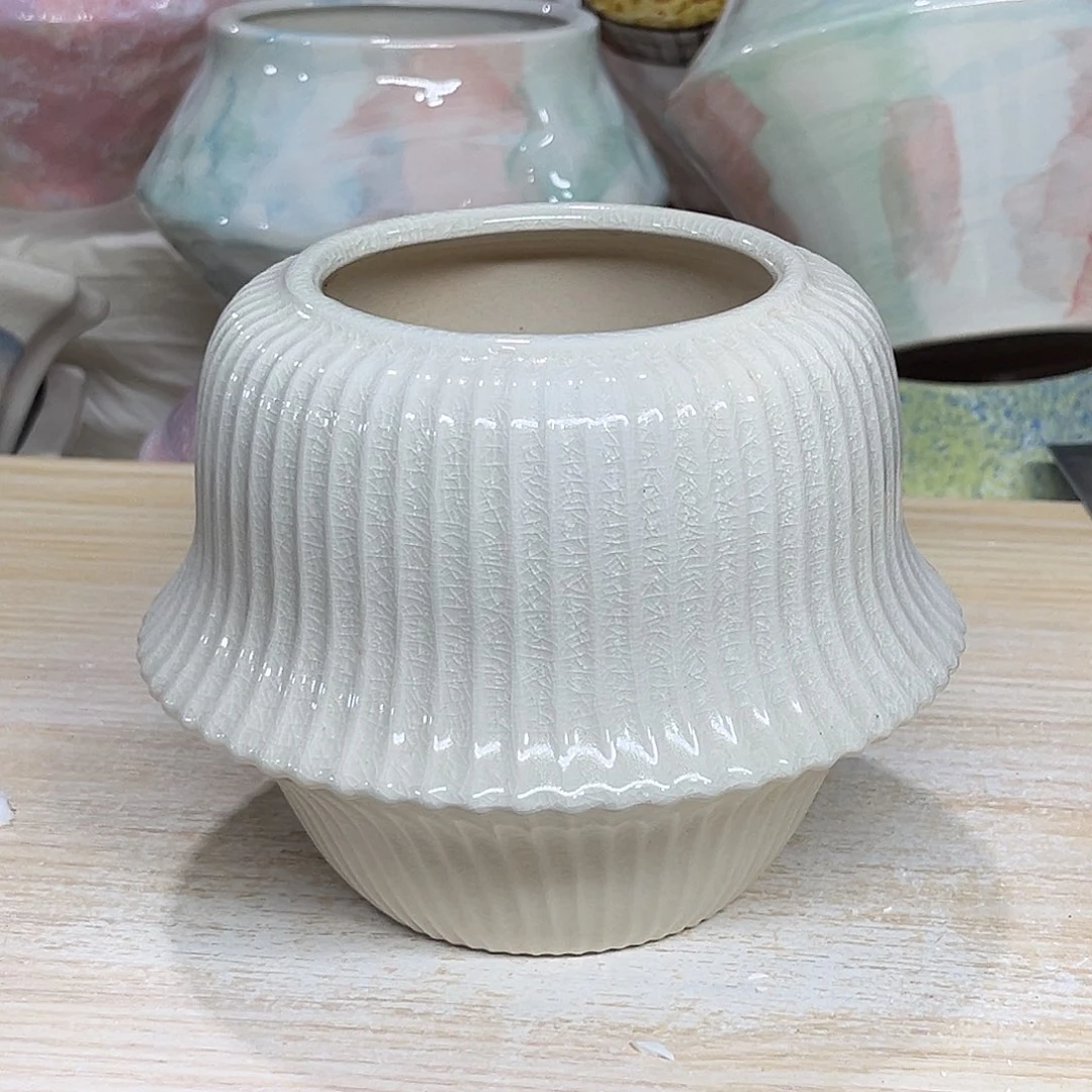 陶瓷绿植多肉微瑕花盆外口径：8.5-13