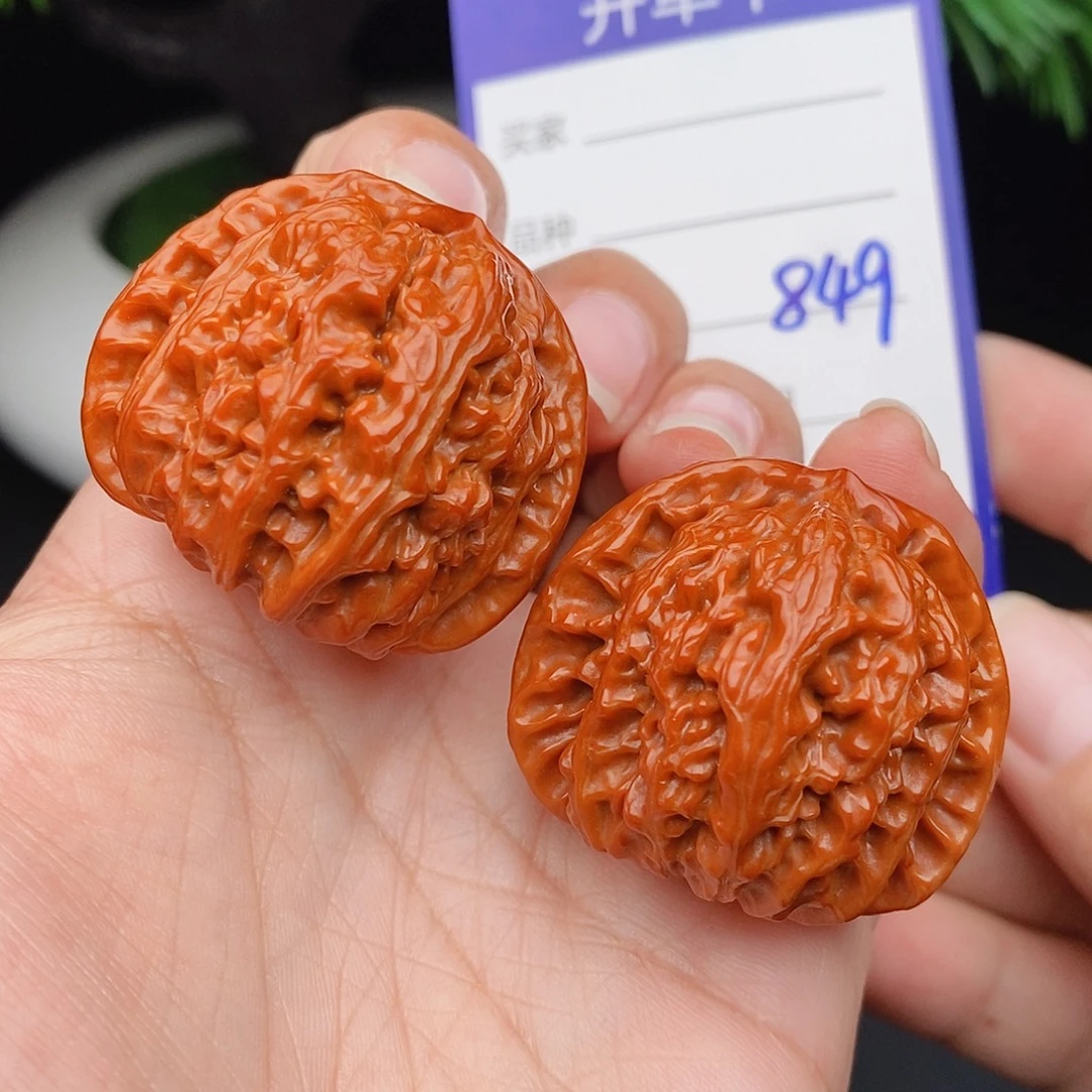 把件文玩核桃37球白849