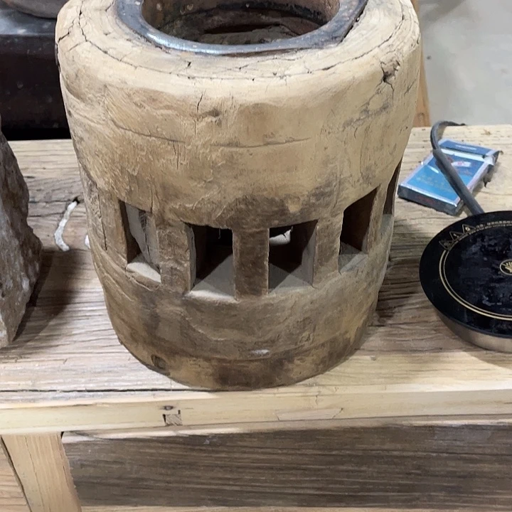 才***子老榆木车轴一个带两个梅花