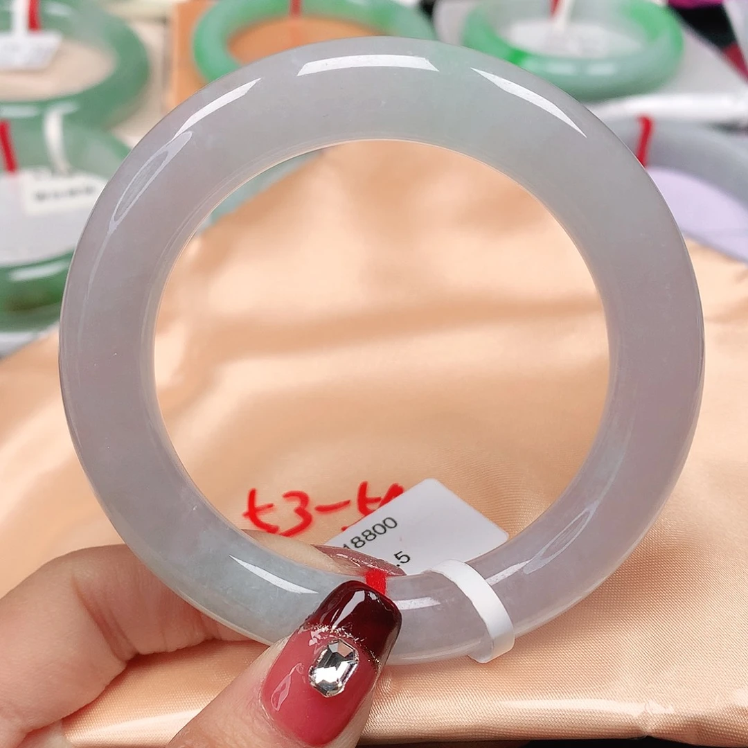 翡翠手镯（圆镯）未镶嵌天然翡翠手镯53