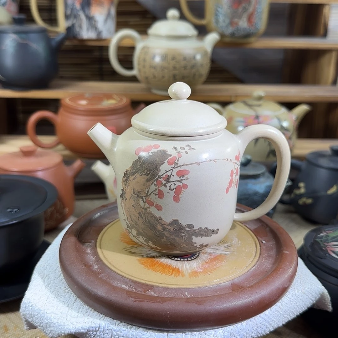 建水紫陶白泥彩填微瑕220-230