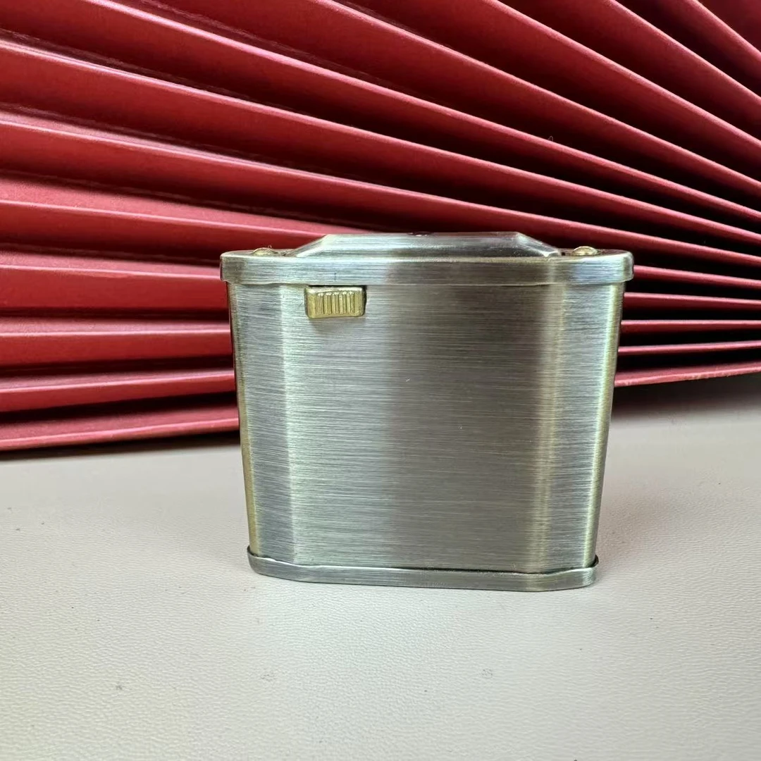 超薄弹射点火高档迷你男士个性经典纯手工绅士打火机便携银色复古