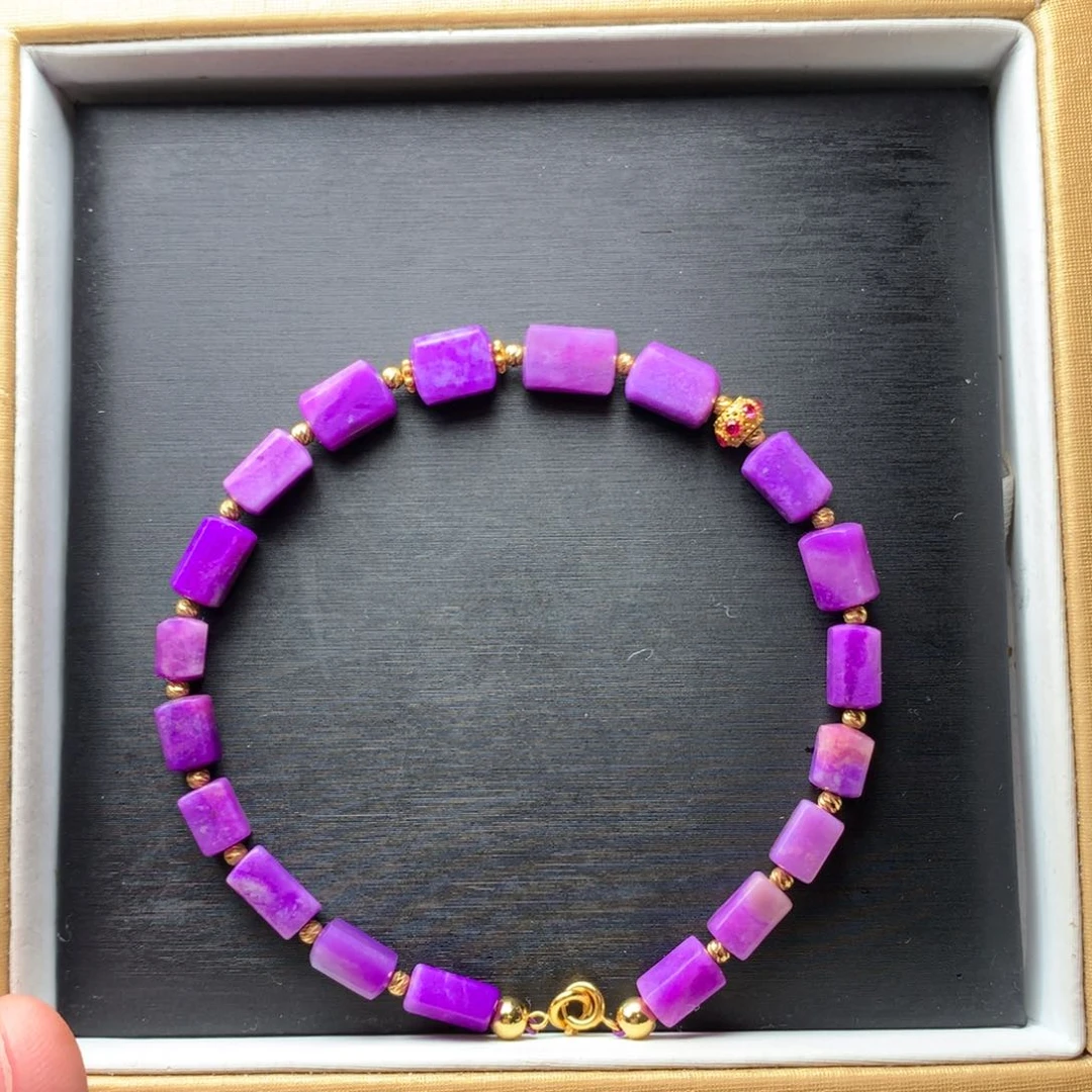 苏纪石（舒俱来）手串18K金镶嵌