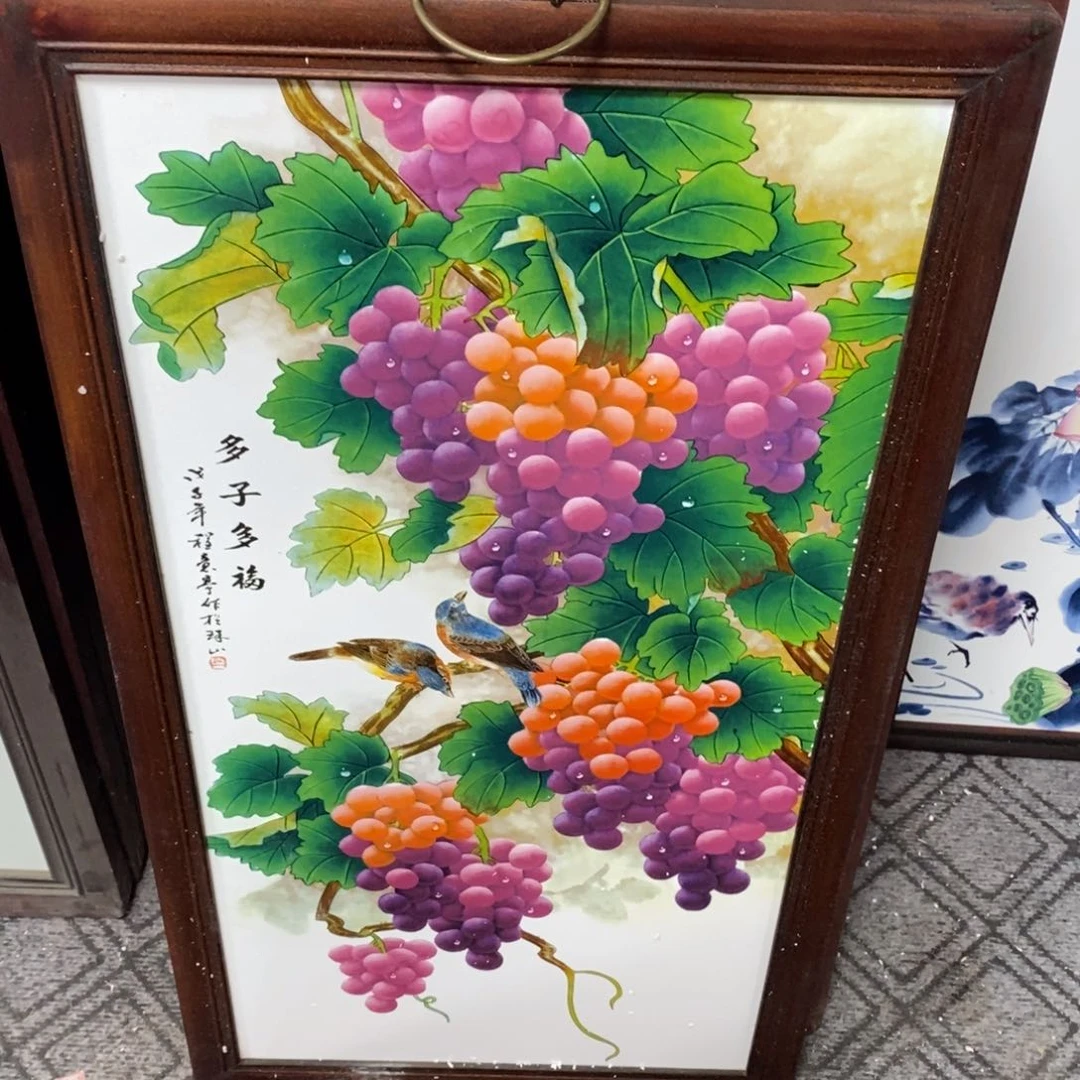 瓷片86*46*1景德镇瓷板画柴窑烧制