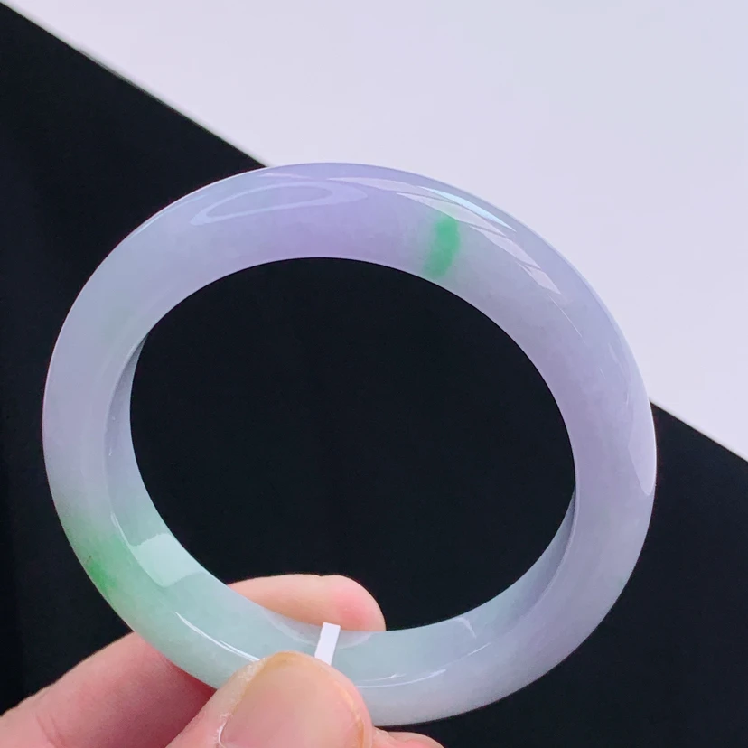 53圈冰润春彩飘绿天然老坑翡翠A货女款