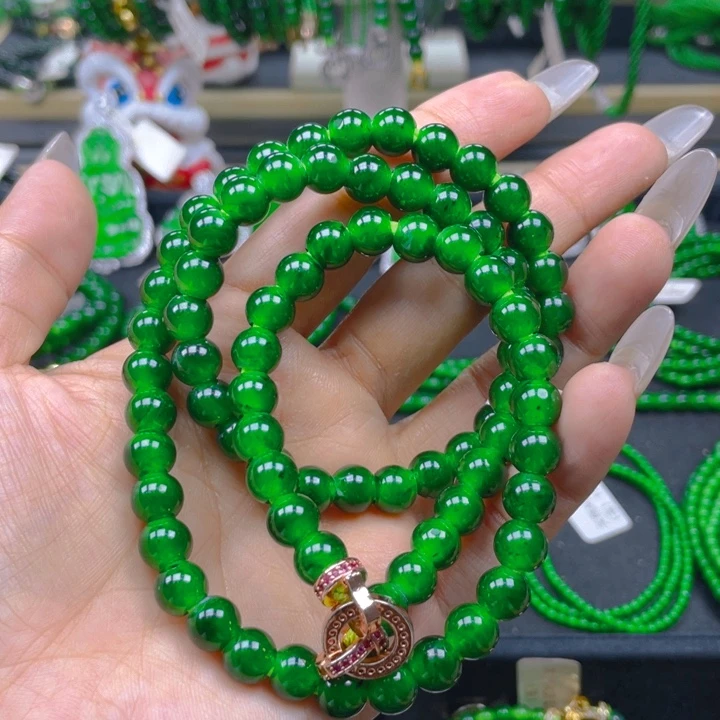 翡翠未镶嵌颈饰项链8