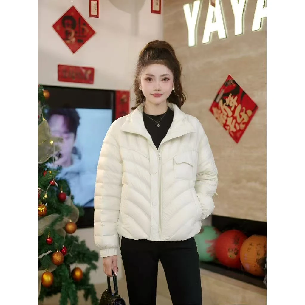 YAYA/鸭鸭拼接羽绒服新款春季设计感短款女YE5B600595L