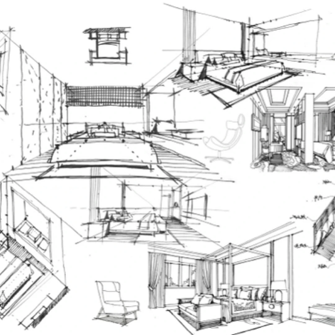 直播手绘AI专用 0基础室内设计手绘草图描摹 纸质版