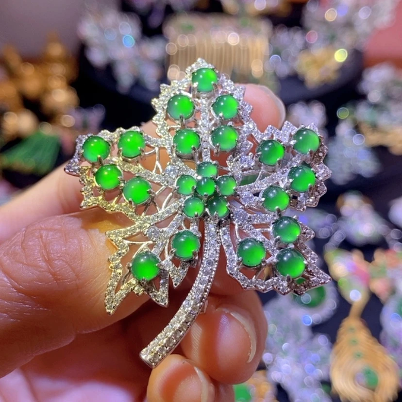 【闪购商品】翡翠挂件银S925镶嵌天然