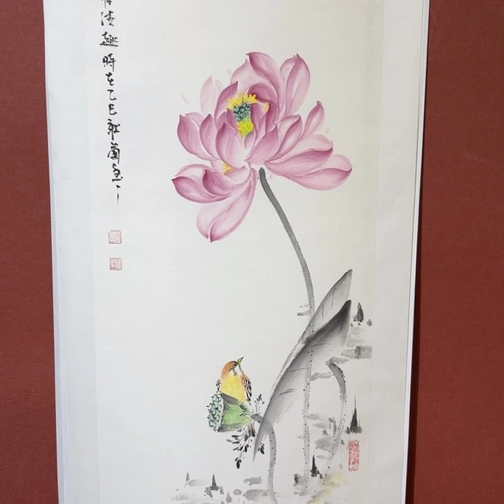 国画听兰老师花鸟