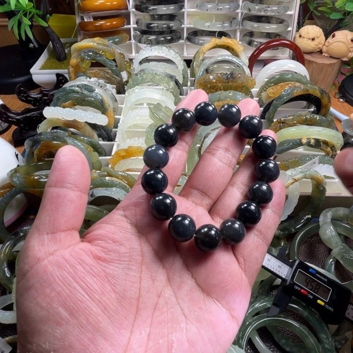未镶嵌蛇纹石玉手链