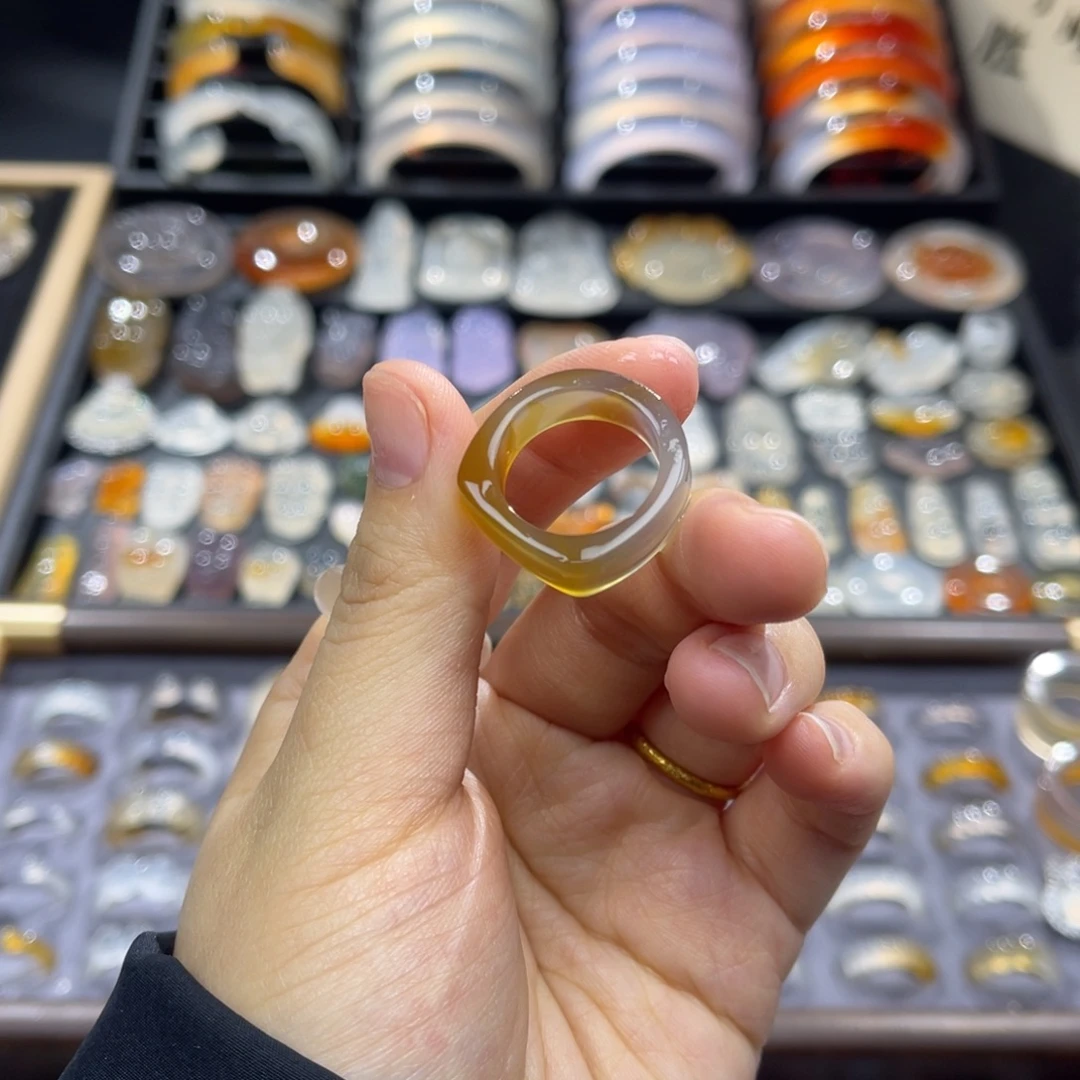 玛瑙/玉髓未镶嵌戒指