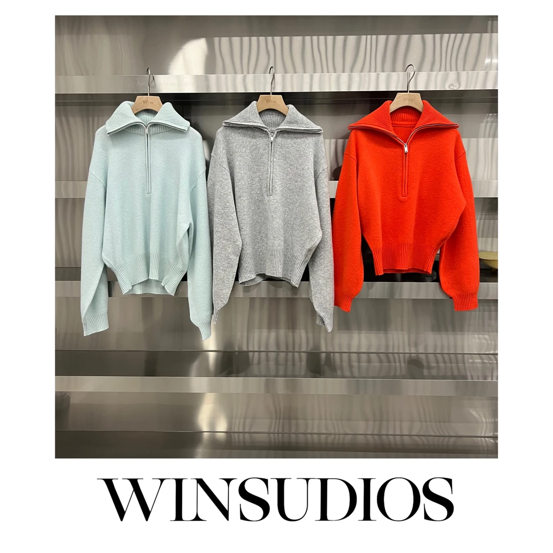 藤蔓信使【WIN小众定制款】立领拉链毛针织衫