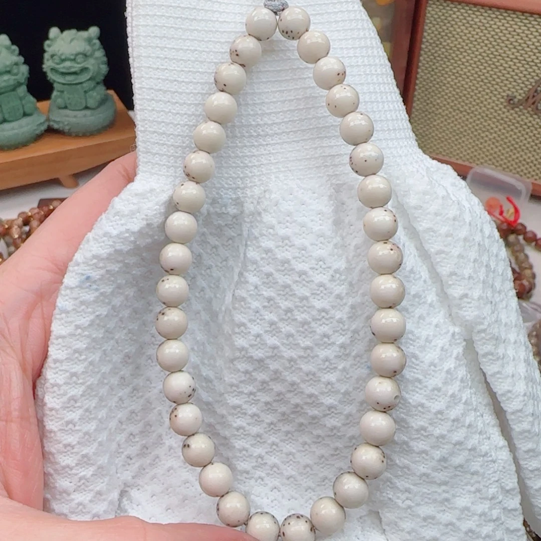 手串星月菩提半壁江山通体留白月朗星稀7mm