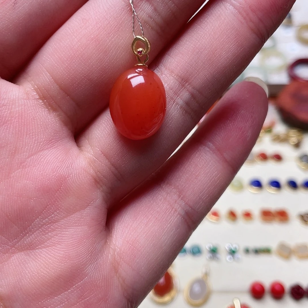 和田玉吊坠银S925镶嵌