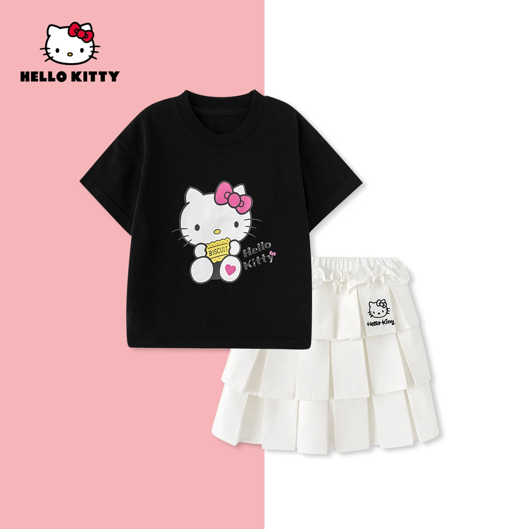 HelloKitty夏季新款女童装休闲甜美套装中大童套装AC5220ZC281 KT