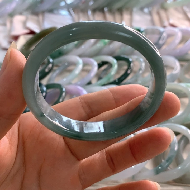 翡翠未镶嵌手镯贵妃55