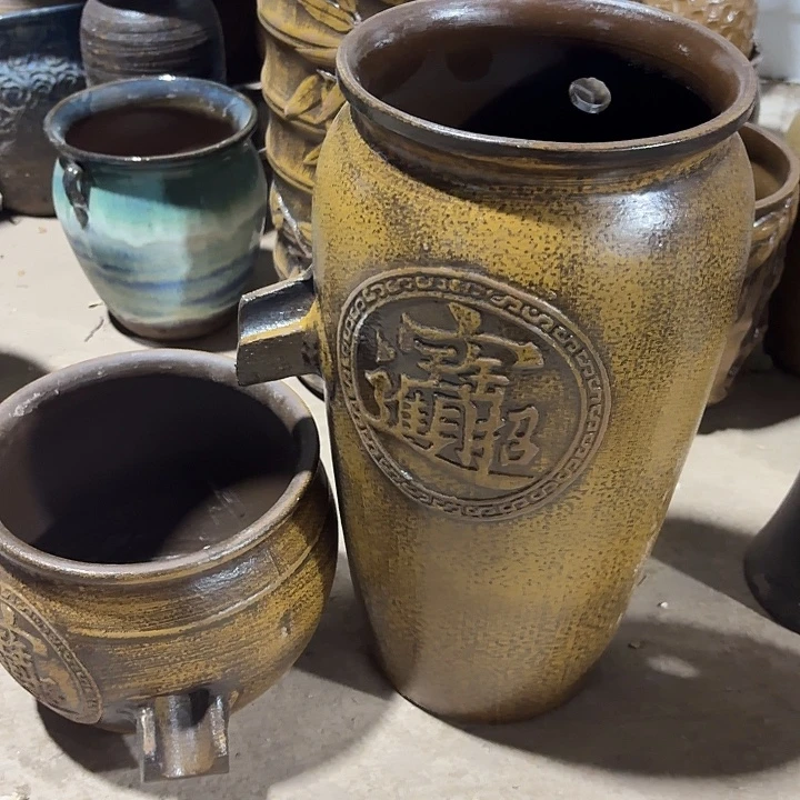 粗陶口径19/39，20/17进水口2.5厘米瑕疵