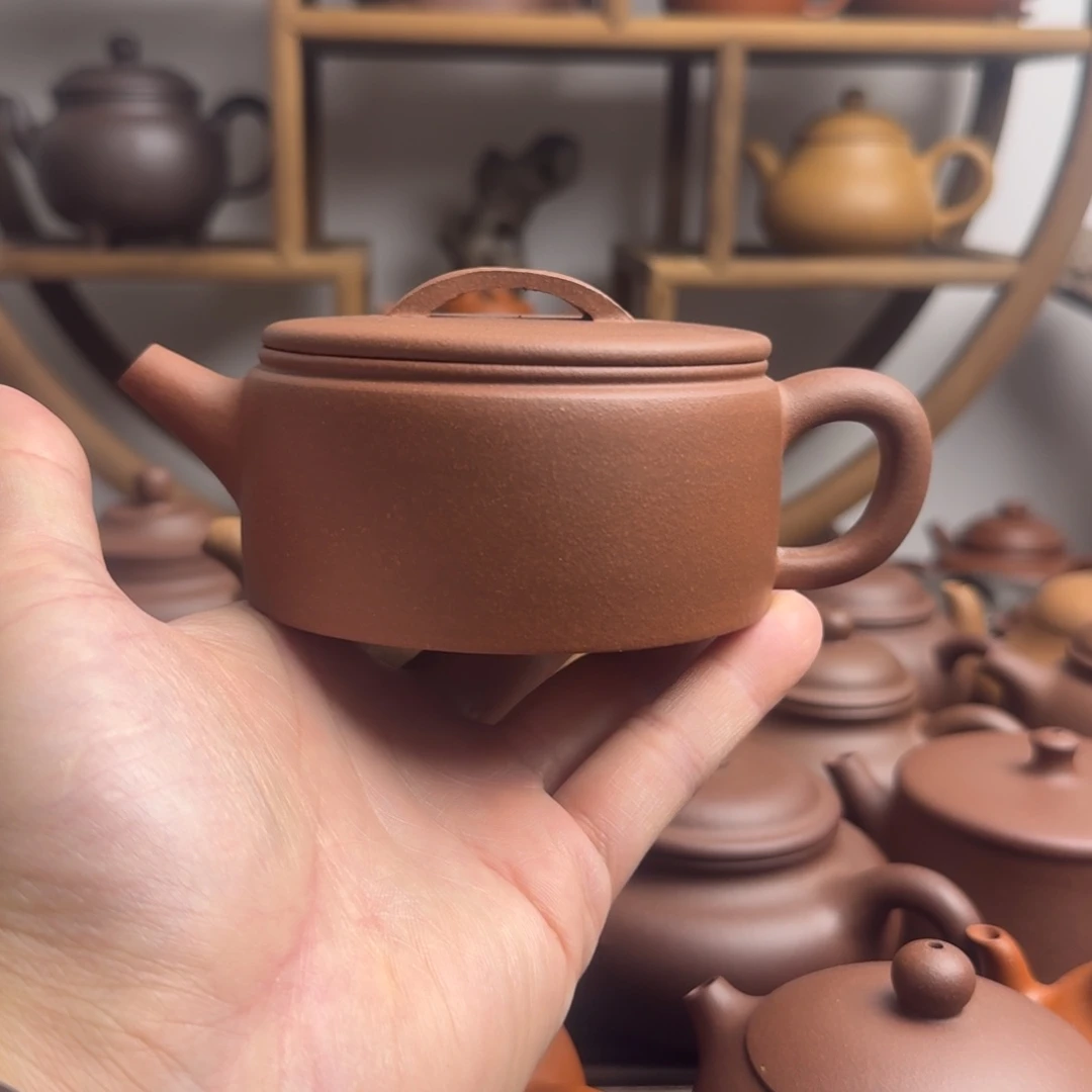 茶壶紫砂汉瓦200cc原矿紫泥