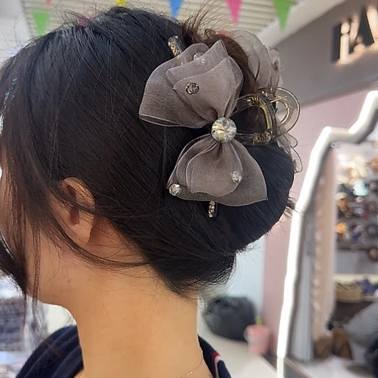 三醋酯纤维灰紫早春抓夹-40