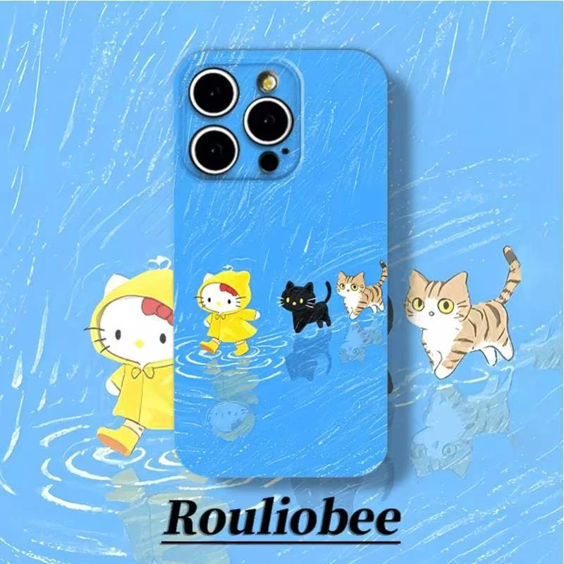 踩水坑Kitty猫适用于苹果16promax手机壳华为P70/vivo/小米15oppo