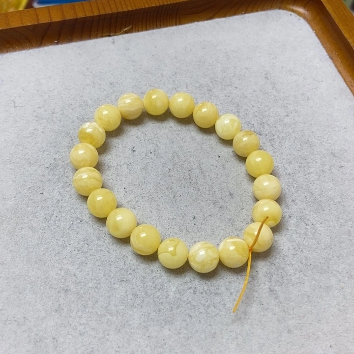 蜜蜡未镶嵌裸石手串