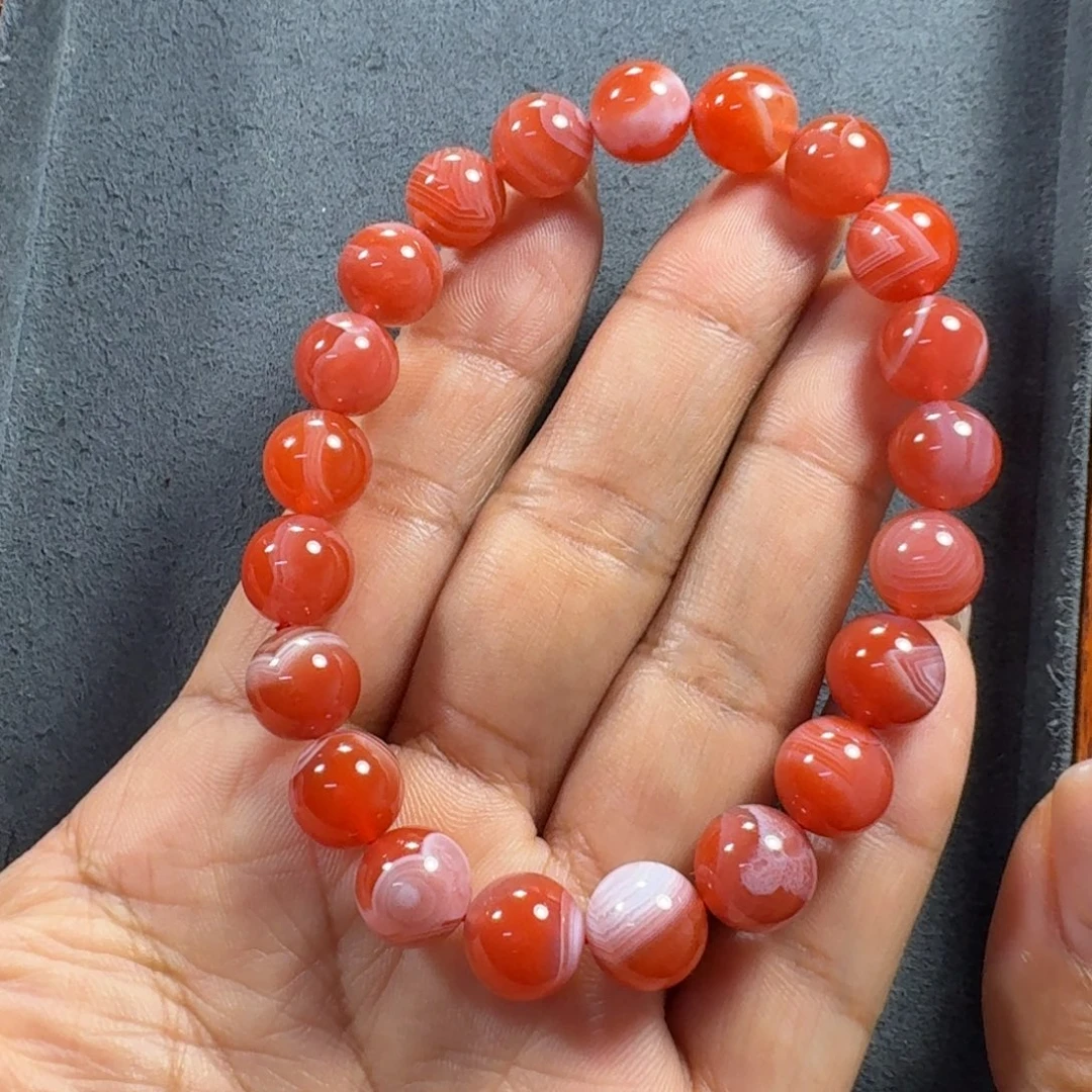 南红玛瑙未镶嵌手串尺寸9 +