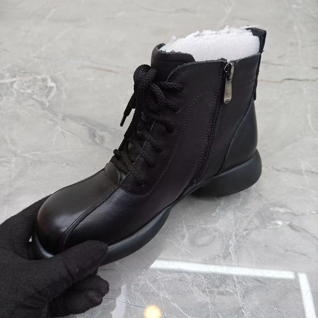 c（孤品）36码粗跟女靴(牛皮)623-5068