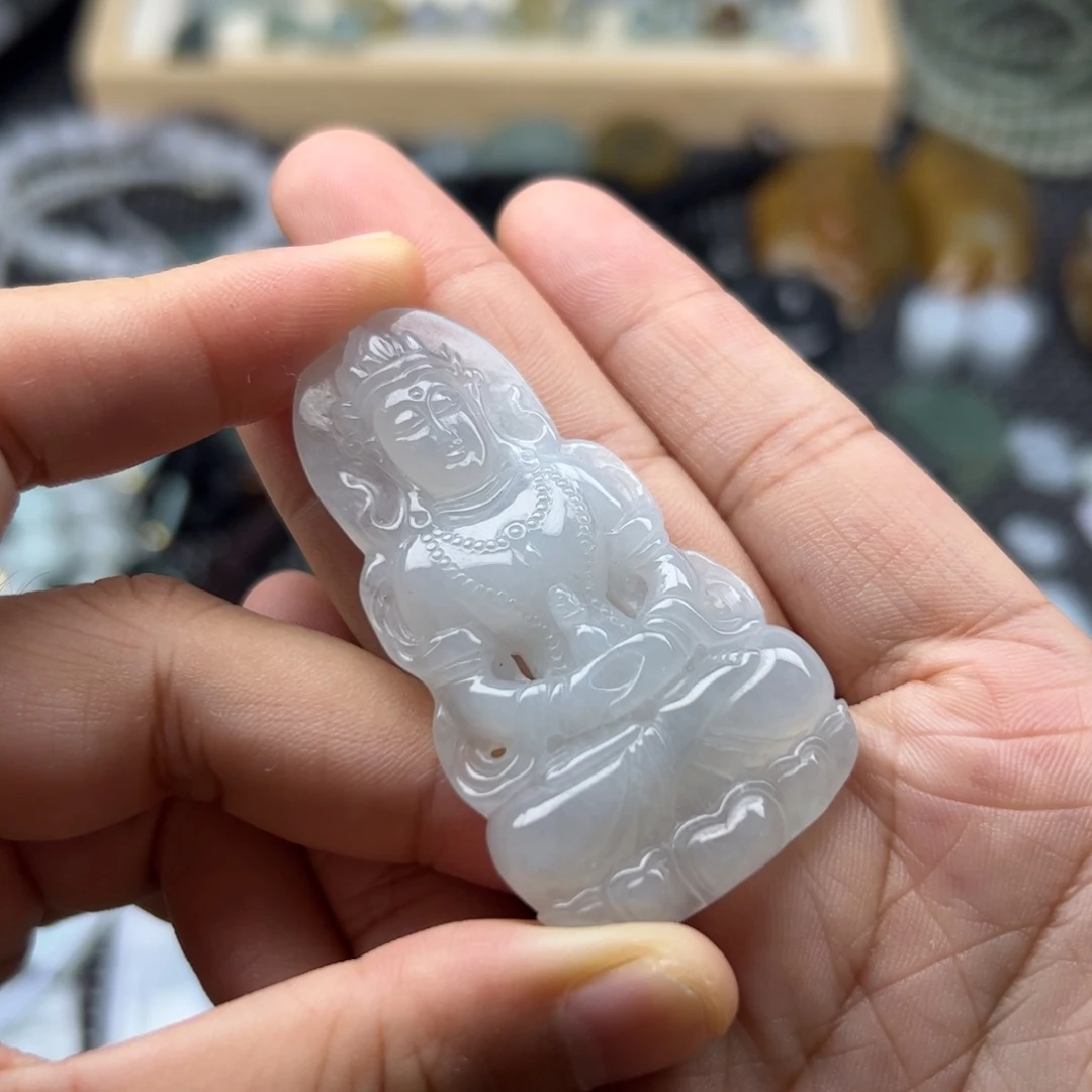 未镶嵌挂件翡翠度母