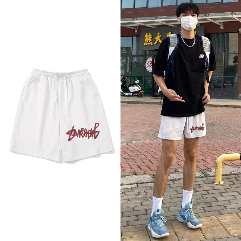 美式休闲运动五分短裤男女夏季简约潮牌高街vibe宽松小众百搭裤子