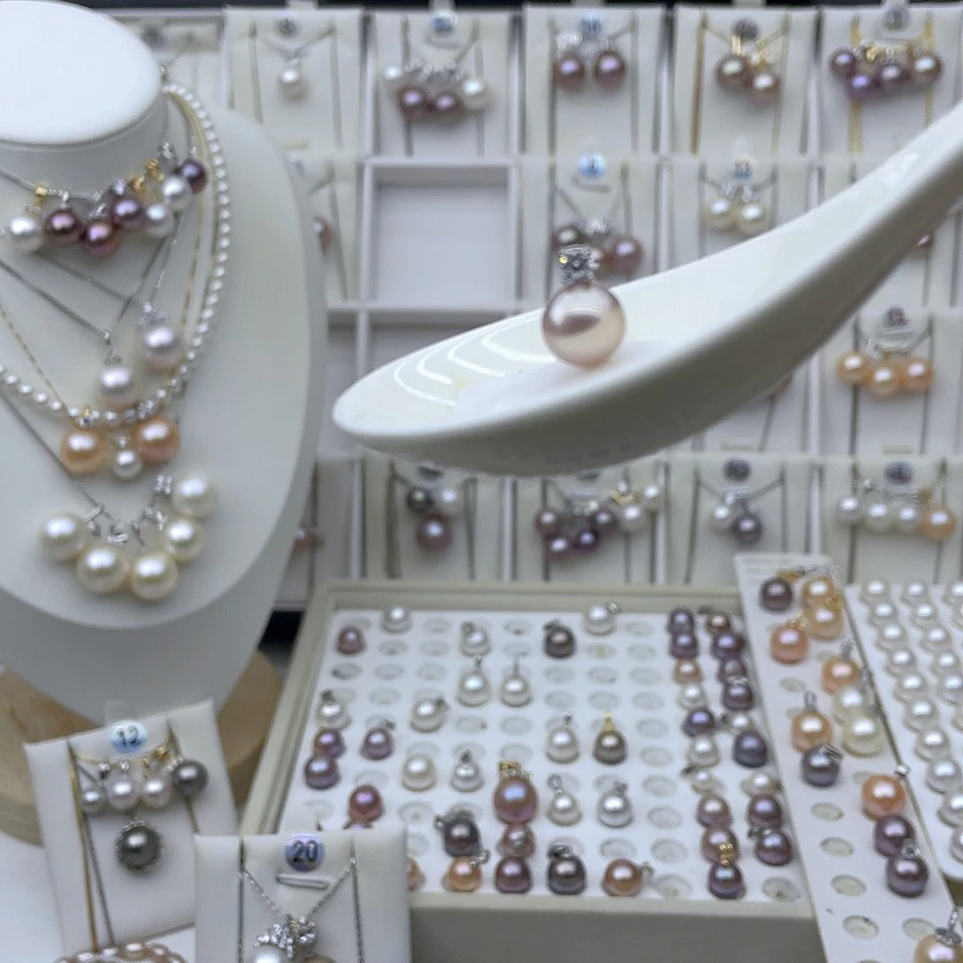 银S925镶嵌珍珠淡水珍珠