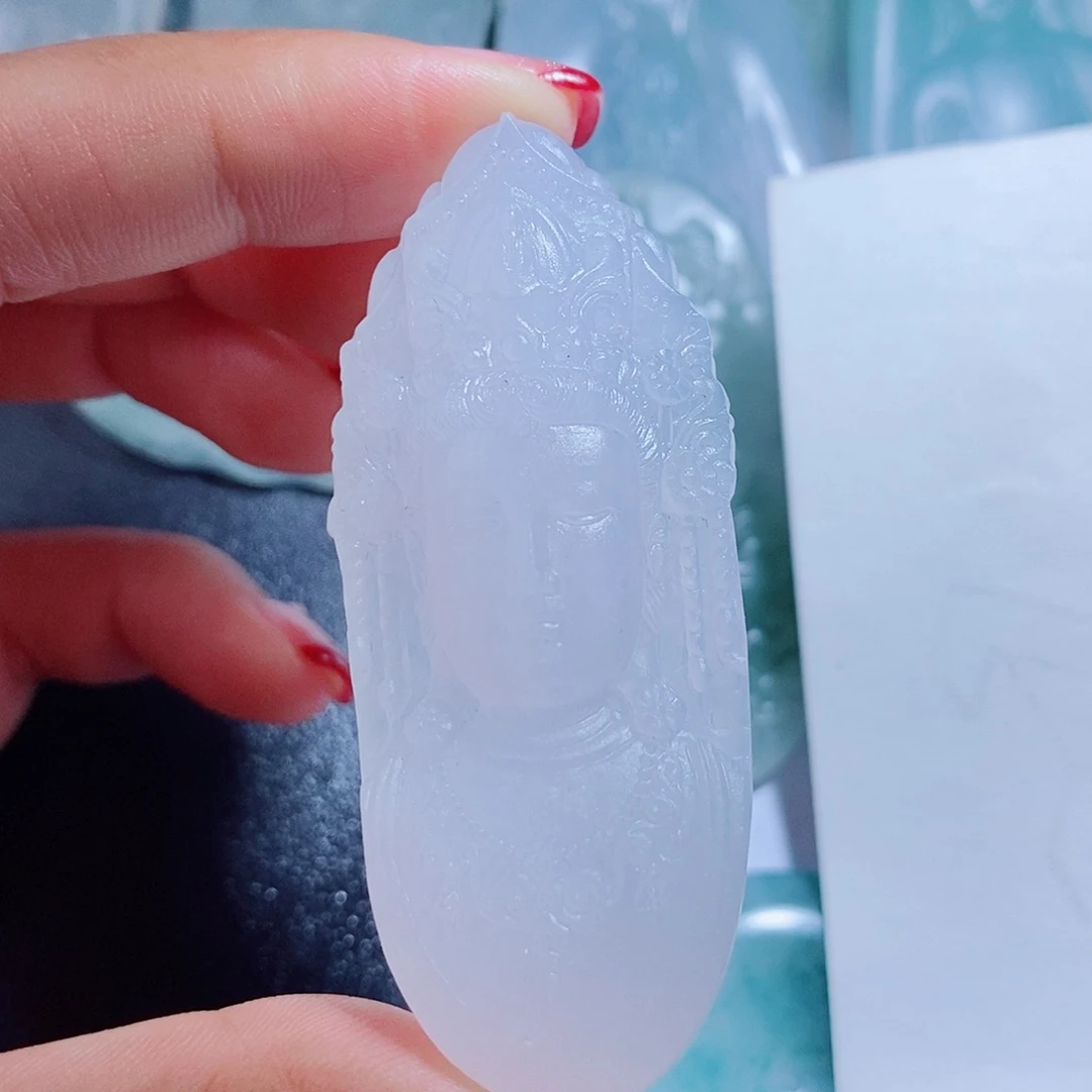 定制翡翠未镶嵌用****4毛货不支持退换货，付款后确认抛光