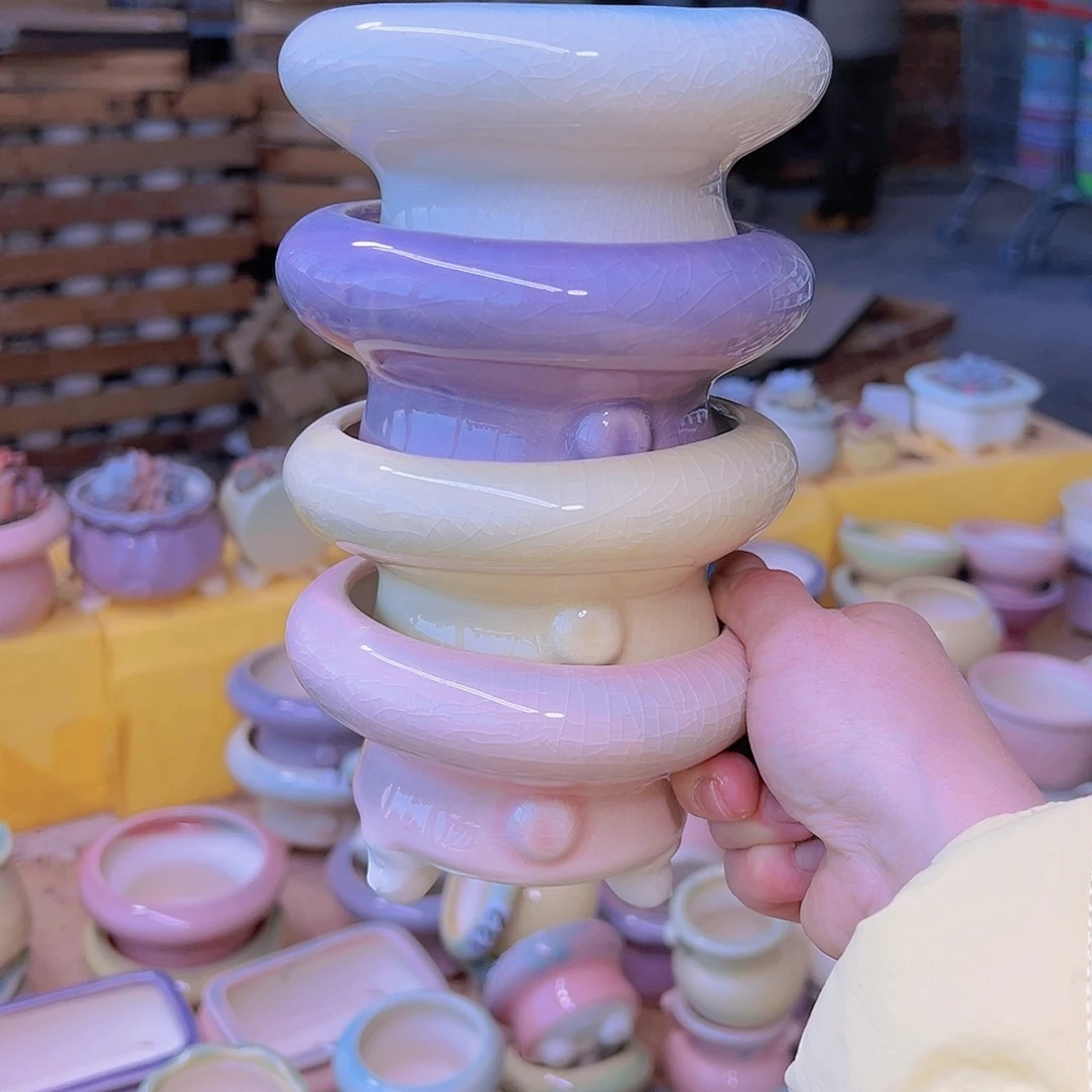 红陶陶瓷花盆当场满12包邮