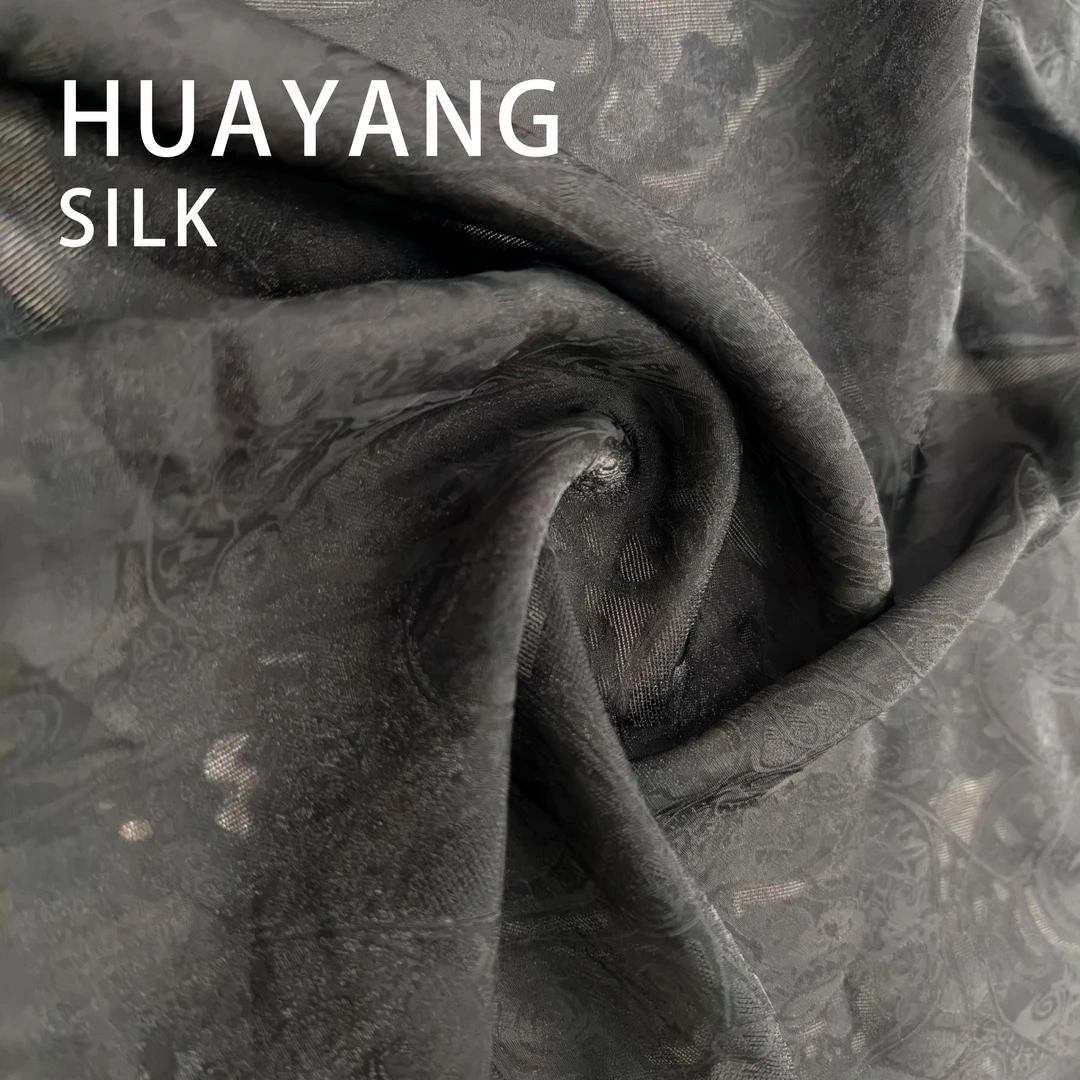 【罗马假日-黑银异色】人丝锦纶全罗异色提花新中式面料