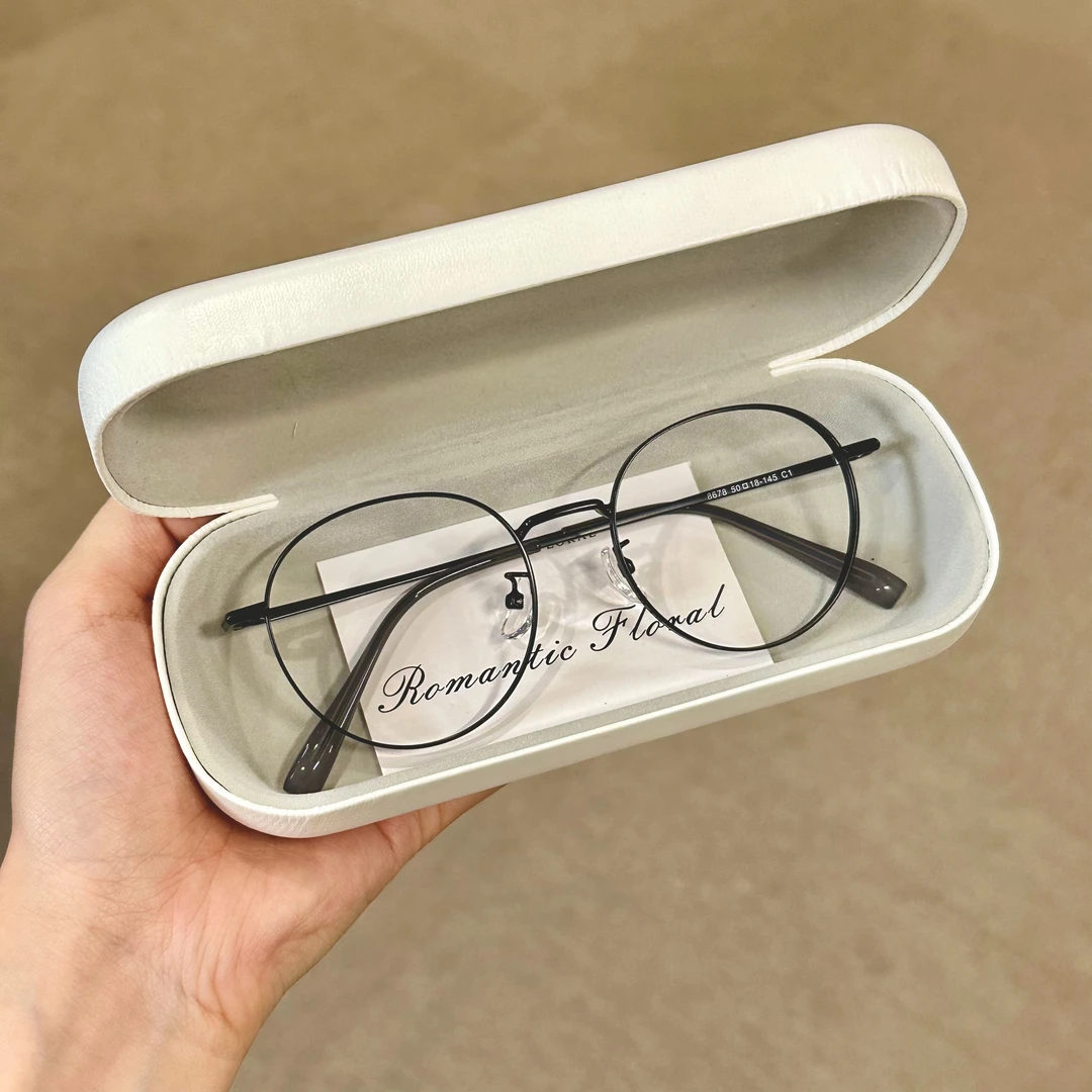 银色椭圆形大框女用眼镜架镜片可配近视度数素颜适用 58