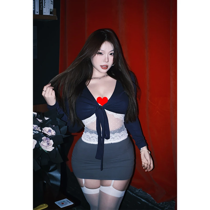 【宥金禧YOUJINXI】纯欲风辣妹防晒开衫蕾丝吊带上衣两件套