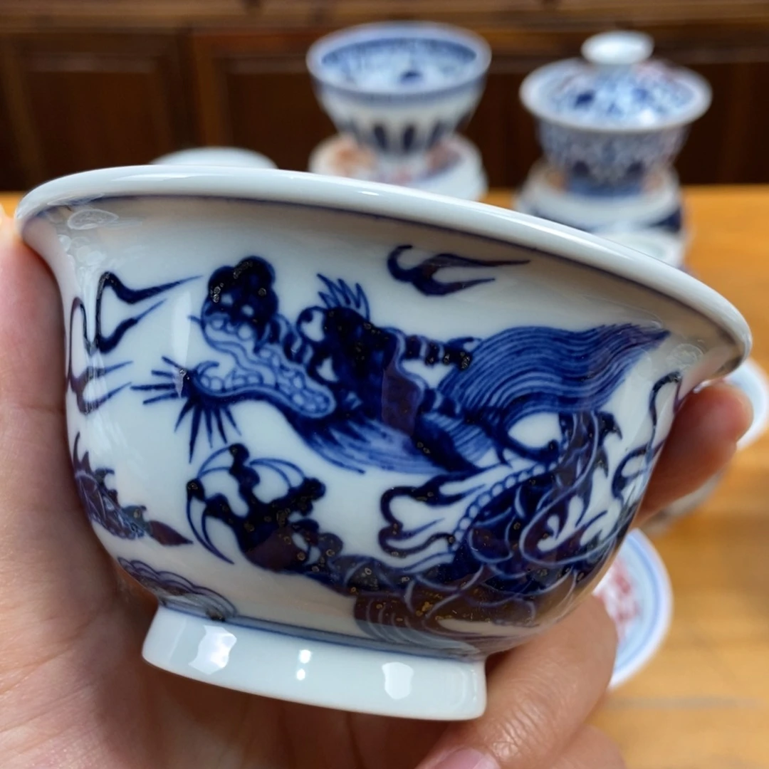 手绘现代茶具非古董