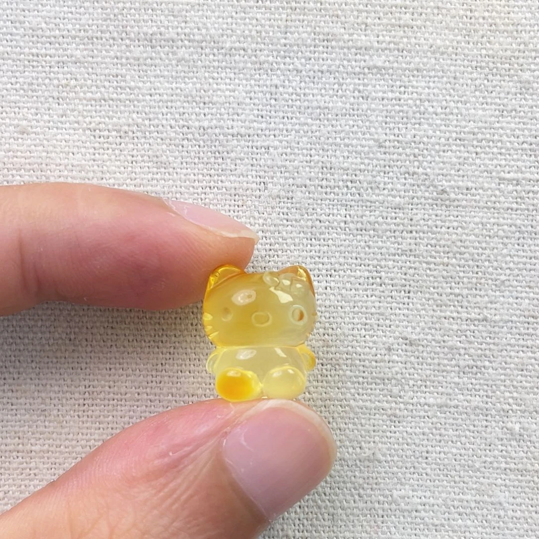 允****裸石琥珀未镶嵌kt猫咪
