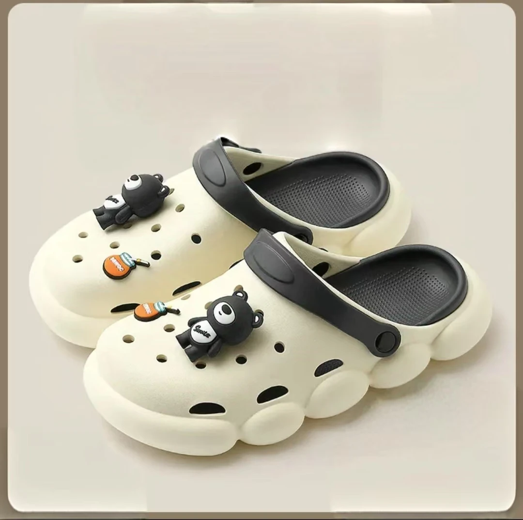 青少年厚底踩屎感洞洞鞋
