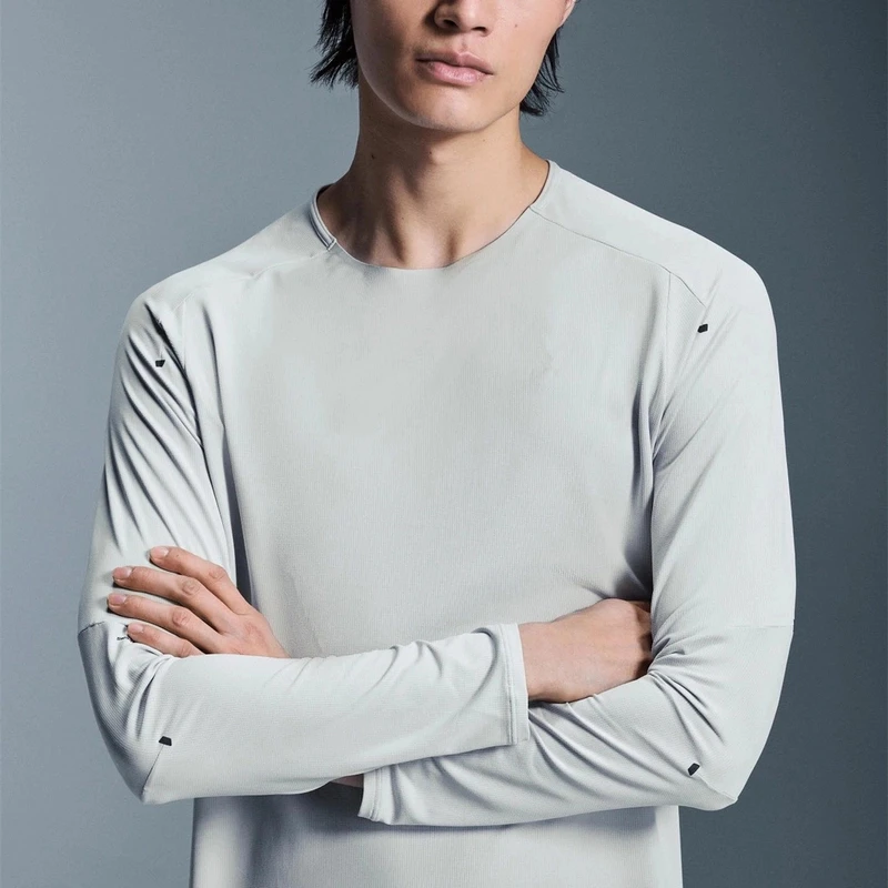 会呼吸的面料 男女款户外运动健身跑步速干防晒打底长袖T恤2831
