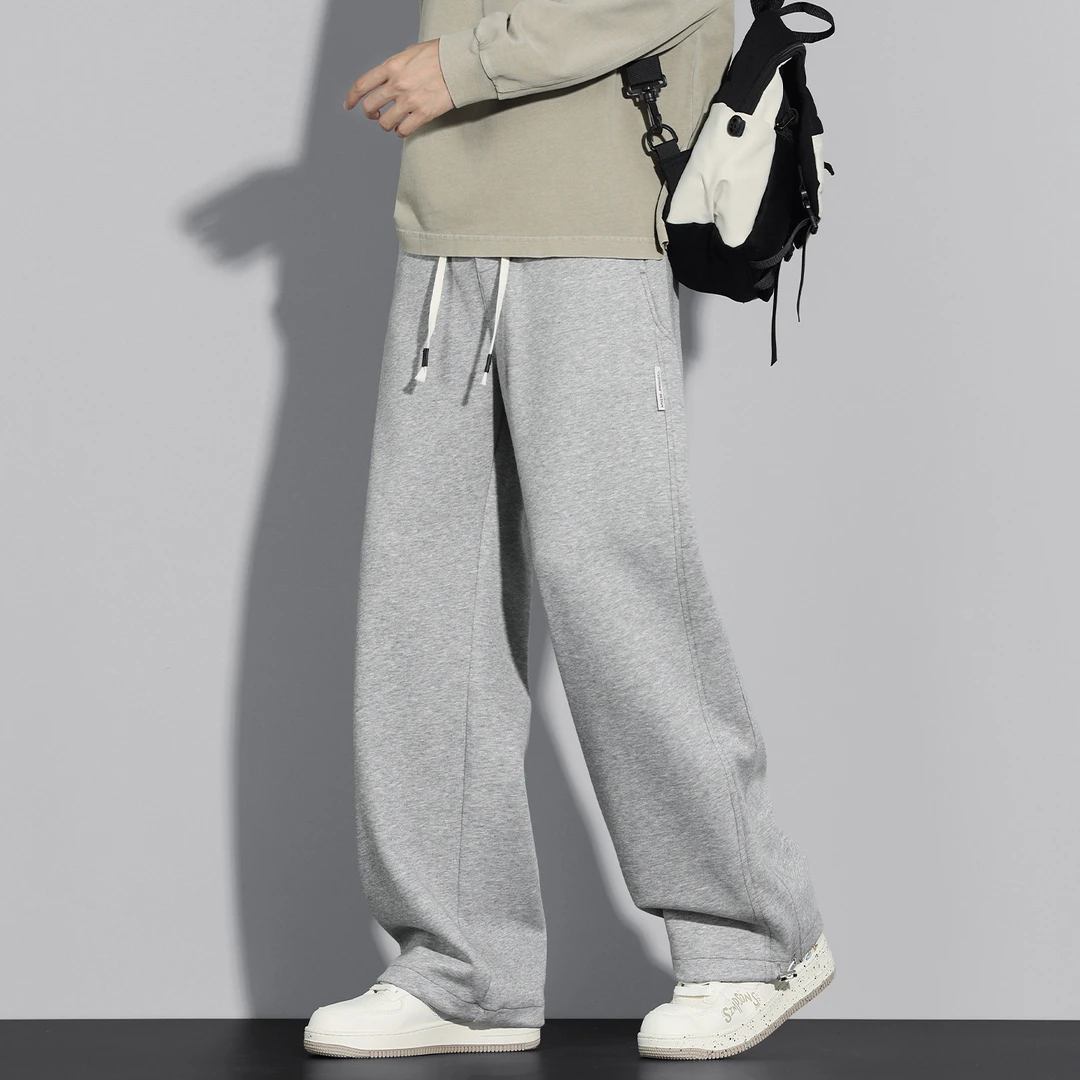 男士运动卫裤2025秋季新款宽松直筒休闲裤美式潮牌百搭阔腿裤子男