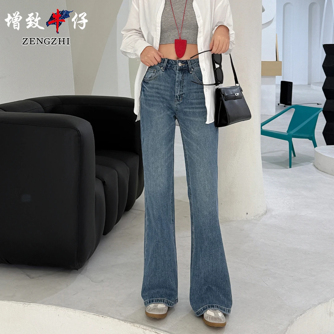 ZENGZHI/增致牛仔JSY9325早春新款百搭修身显瘦小微喇牛仔裤女