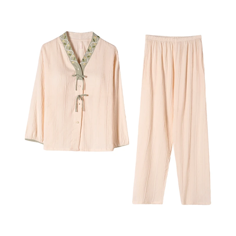 1号【找到指定编码拍】品牌高货！春季新款轻奢睡衣女薄款家居服套装