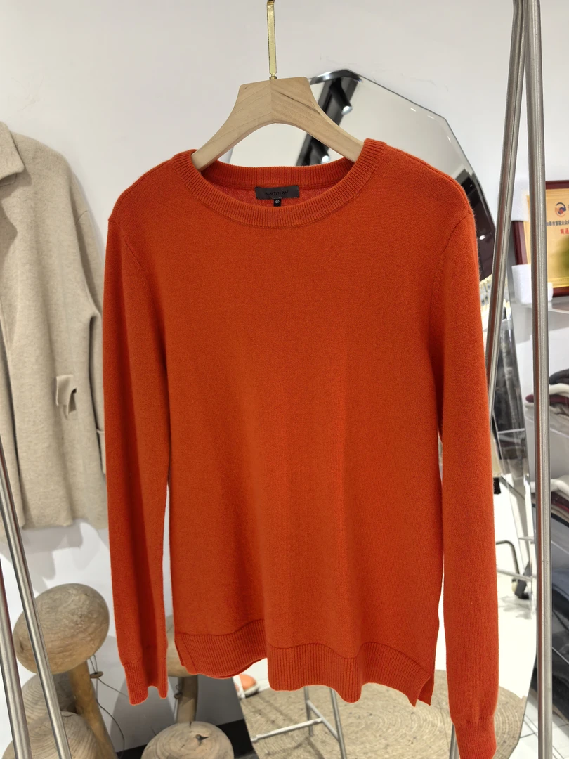 圆领高货纯山羊绒衫