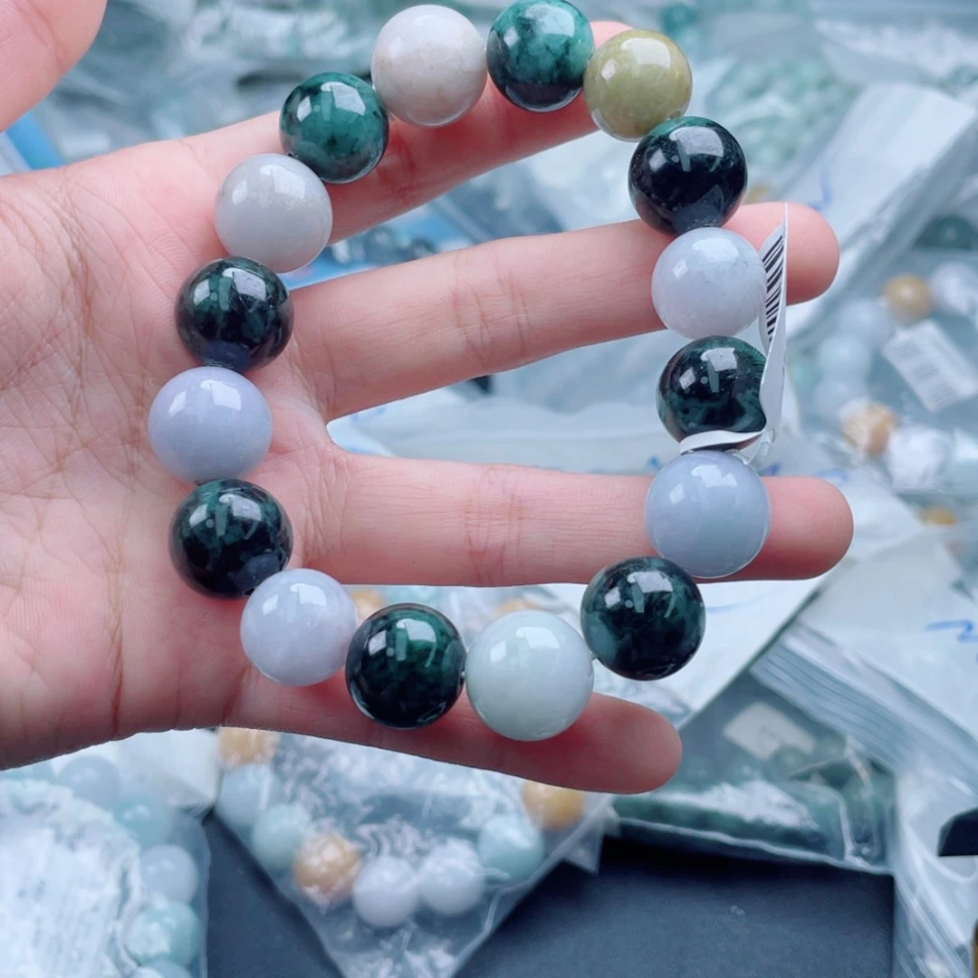 未镶嵌戒指翡翠珠串14.5