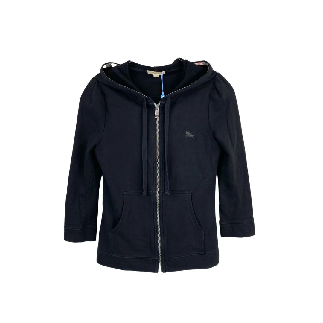 95新 BURBERRY/博柏利  yy620 棉 战马刺绣拉链帽衫 S码