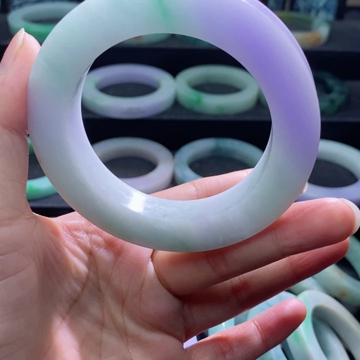 定制翡翠手镯未镶嵌紫**?