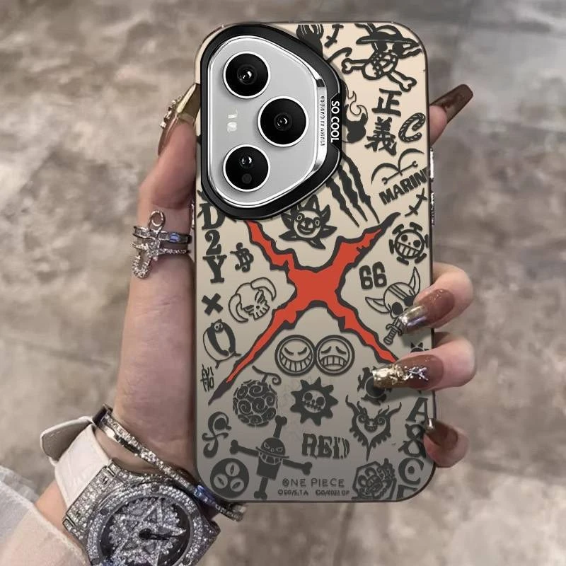 标志海贼王适用荣耀400Pro手机壳卡通防摔300/200Pro磨砂保护套外